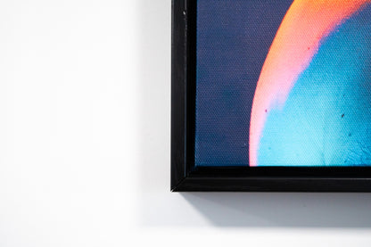 Neon Ascension – Framed Contemporary Portrait in Color-Charged Light