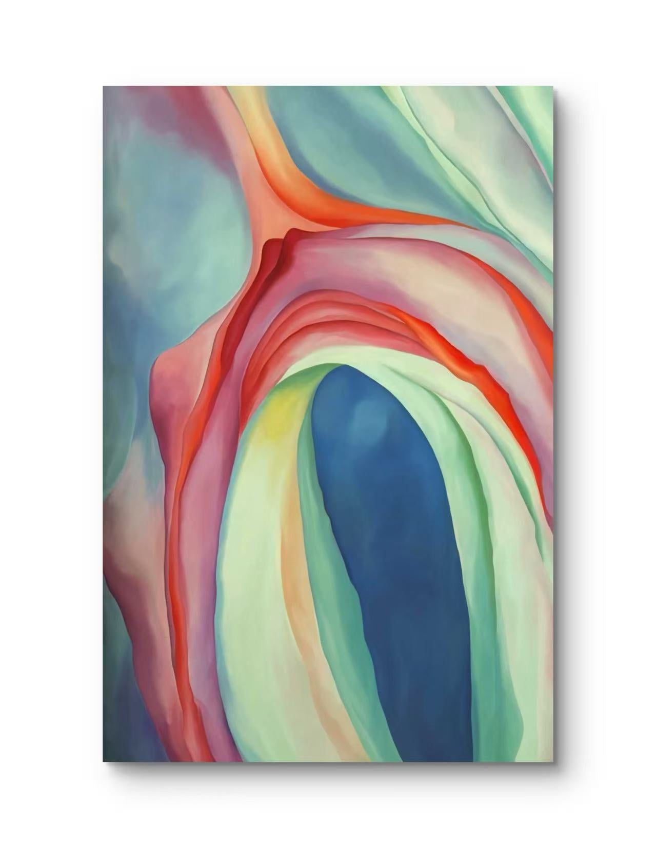 Oversized 30x48 Soft Floral Canvas – O’Keeffe Inspired Wall Art – Gallery Wrapped – Made in Austin