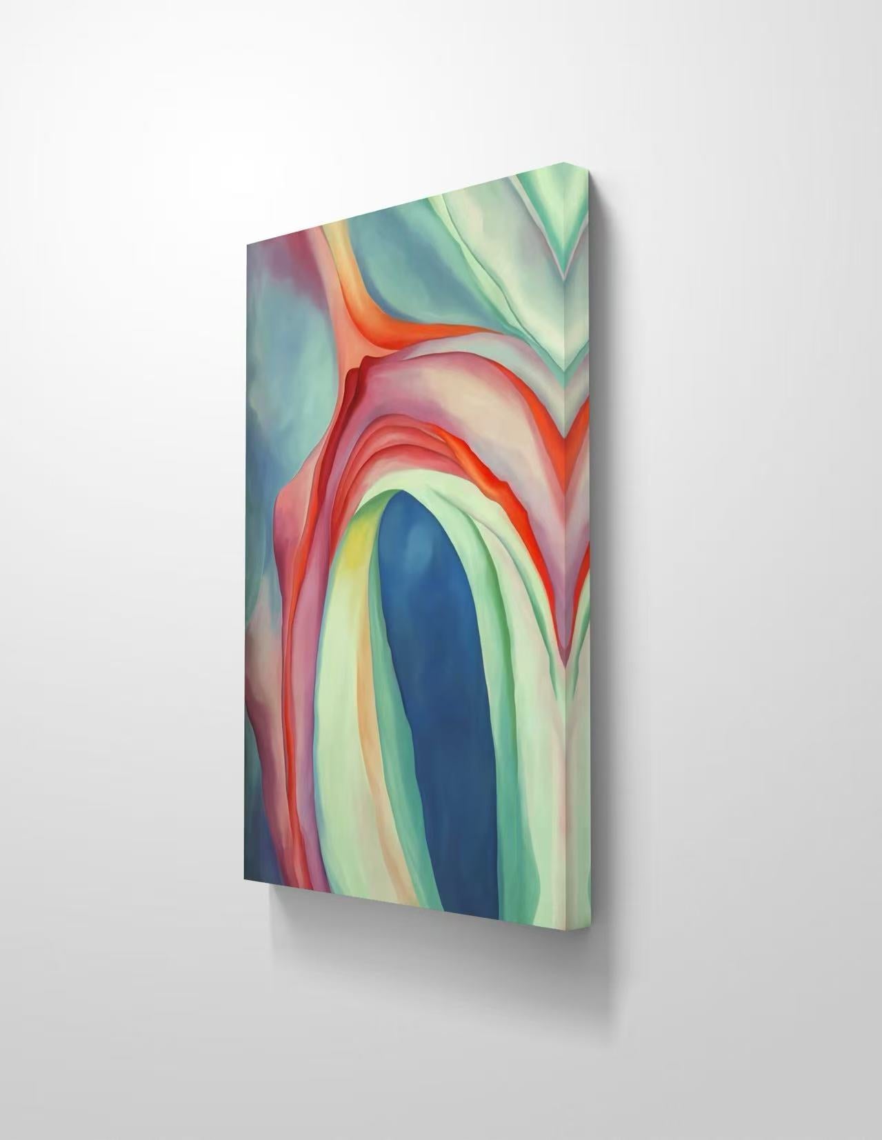 Oversized 30x48 Soft Floral Canvas – O’Keeffe Inspired Wall Art – Gallery Wrapped – Made in Austin