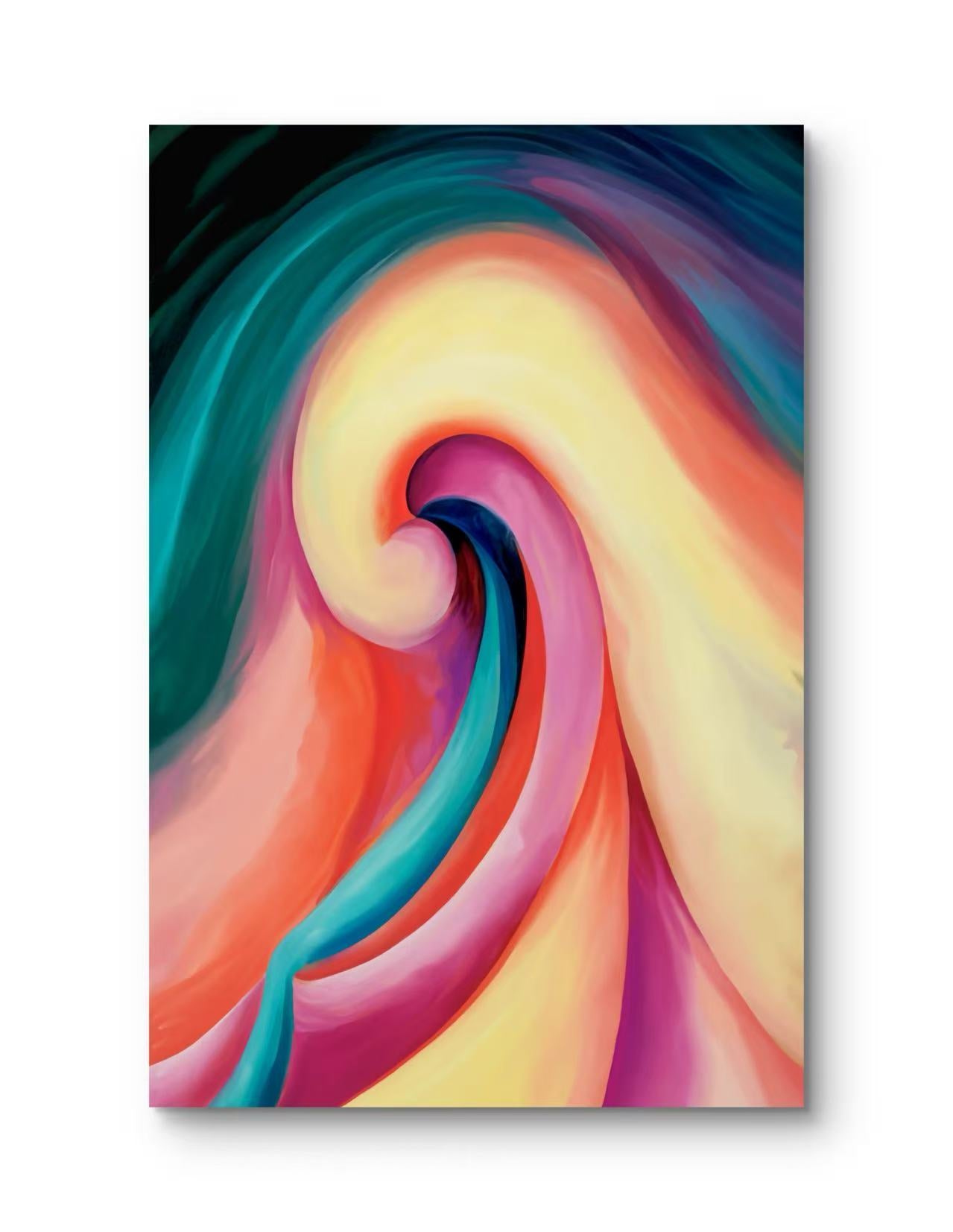 Oversized 30"x48" Vibrant Abstract Floral Canvas – O’Keeffe Inspired Wall Art – Gallery Wrapped – Made in Austin