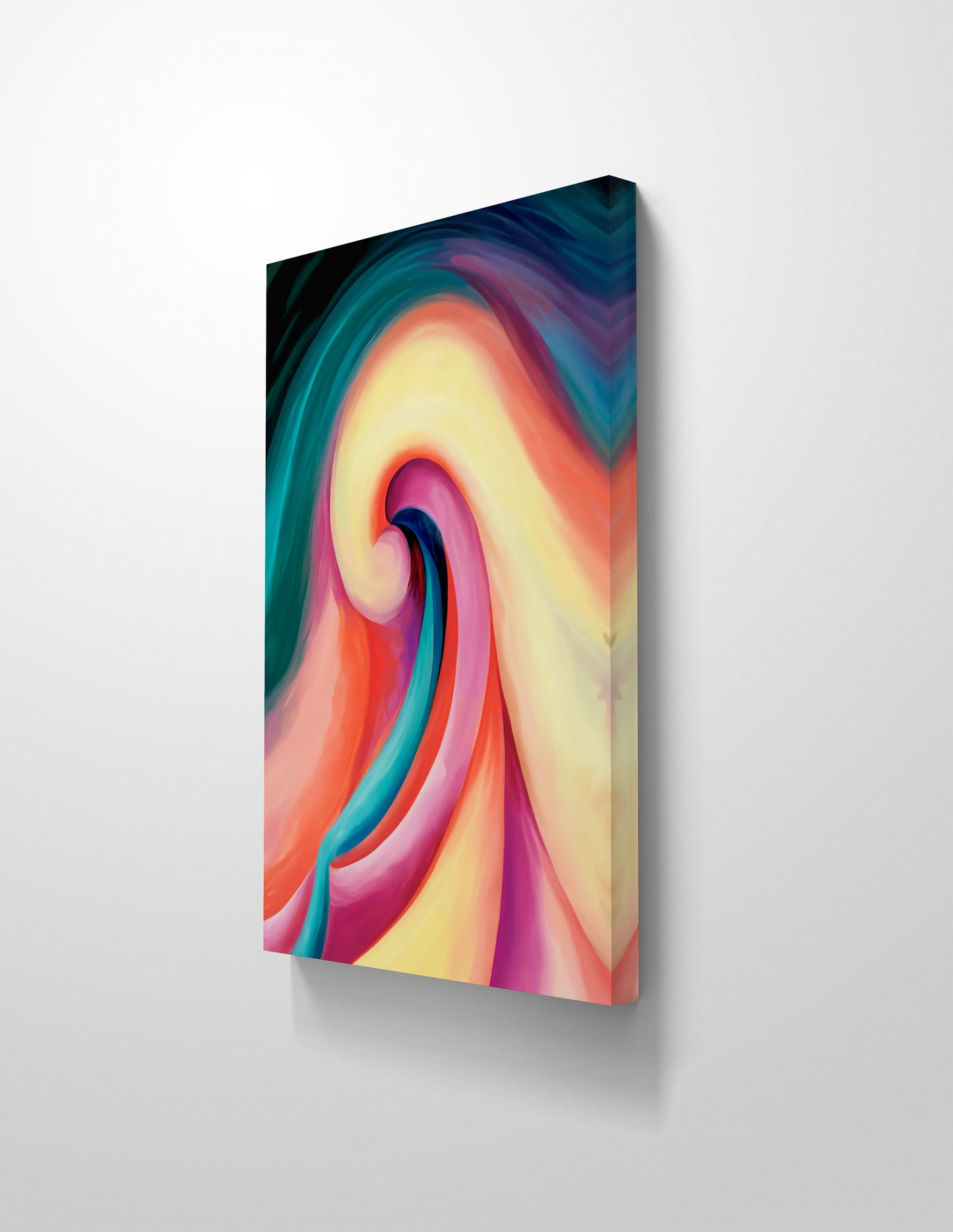 Oversized 30"x48" Vibrant Abstract Floral Canvas – O’Keeffe Inspired Wall Art – Gallery Wrapped – Made in Austin