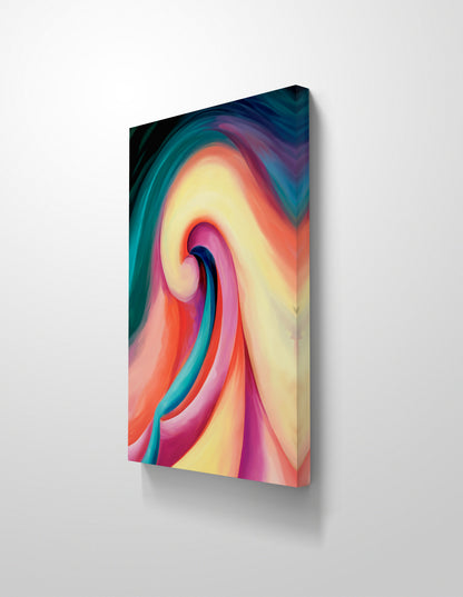 Oversized 30"x48" Vibrant Abstract Floral Canvas – O’Keeffe Inspired Wall Art – Gallery Wrapped – Made in Austin